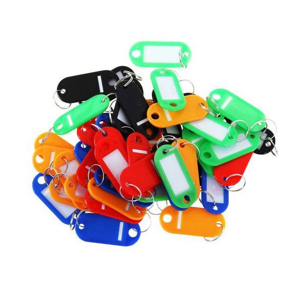 Lot de 100 Porte-clés étiquettes - lot de 100 - Pavo