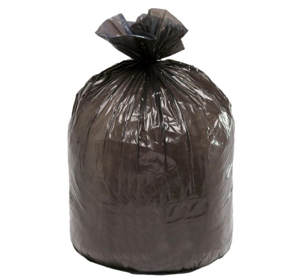 Lot de 100 Sac poubelle traditionnel - Déchets lourds - 130L - Noir