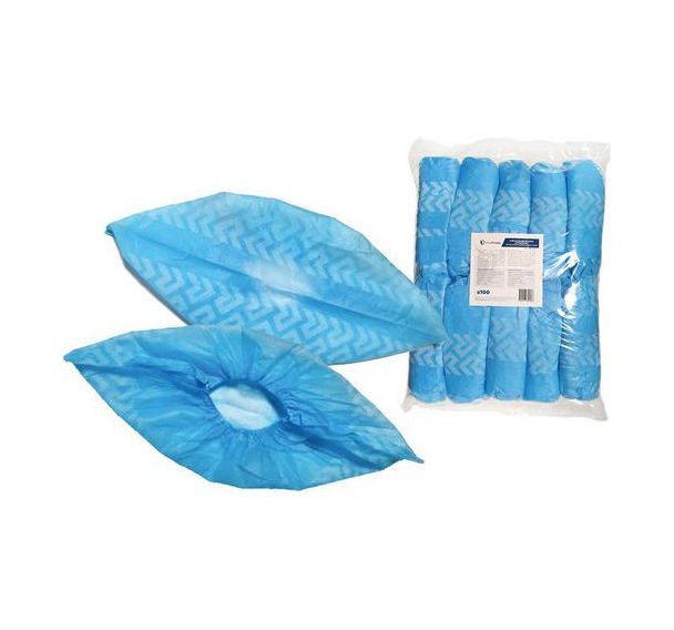 Lot de 100 Sur-chaussures anti-dérapante PP compatible agroalimentaire