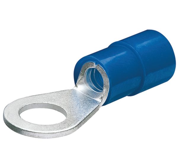 Lot de 100 cosses rondes isolées p/ câble de 1,5 à 2,5mm² avec vis de 8mm