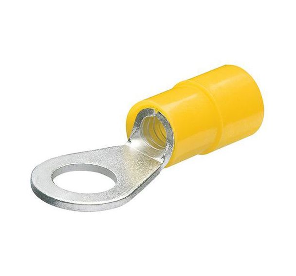 Lot de 100 cosses rondes isolées p/ câble de 4,0 à 2,5mm² avec vis de 8mm