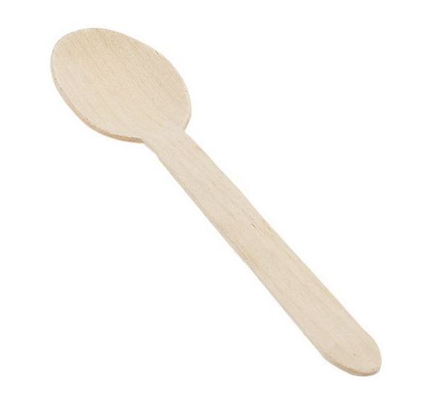 Lot de 100 cuillères bois biodégradable L158mm