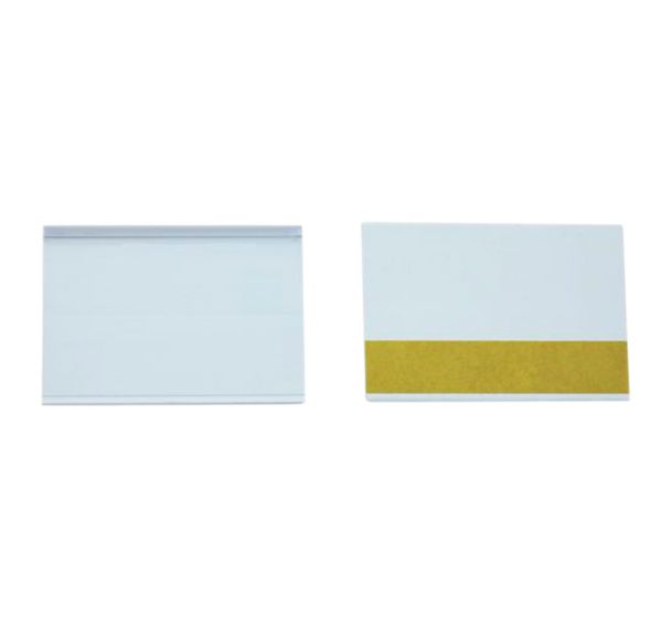 Lot de 100 porte etiq. Auto. transp 60mm pour bloc et casiers tiroirs