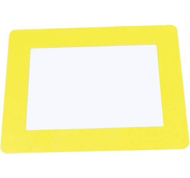Lot de 10 10 Cadres au sol adhésif - A4 - Permanent - Jaune