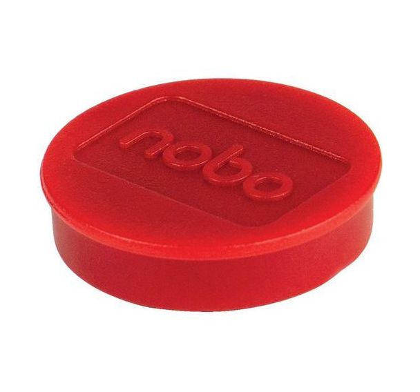 Lot de 10 Aimants - 30mm pour tableaux blancs - Roug - Nobo