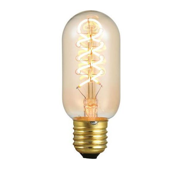Lot de 10 Ampoule double hélice LED E27 T45 200 lm coloris doré