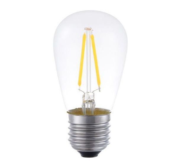 Lot de 10 Ampoule filament S45 LED E27 1.5W coloris clair
