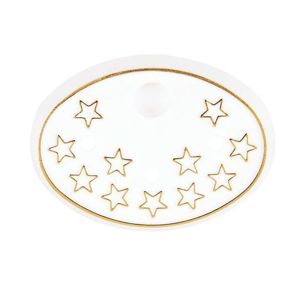 Lot de 10 Base pour chiffre blanc et or