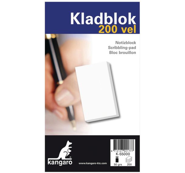 Lot de 10 Blocs feuilles encollées - 200 feuilles 200x120 - Blanc