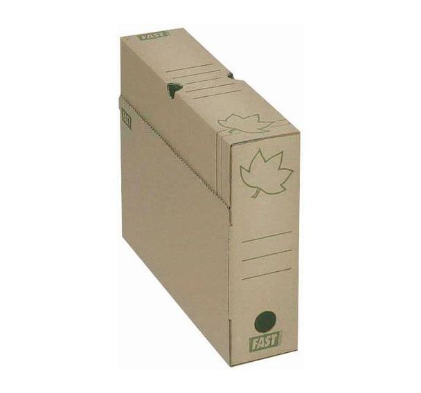 Lot de 10 Boîtes archives Nature Line - Dos largeur 10 cm - Marron