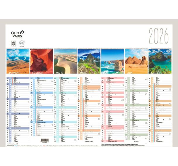 Lot de 10 Cal fantaisie 13m 55x40,5 fr la terre par 10 - 55x40,5cm