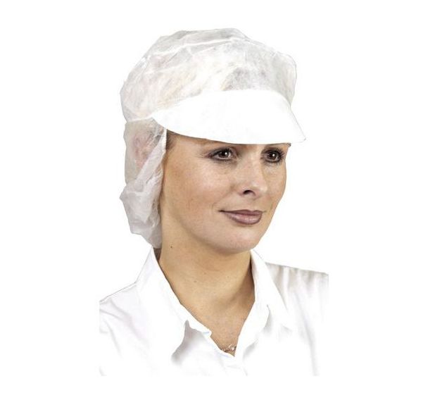 Lot de 10 Casquette résille polypropylène - Blanche