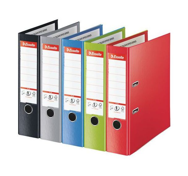 Lot de 10 Classeur à levier, 80 mm, A4+, polypropylène Assortis