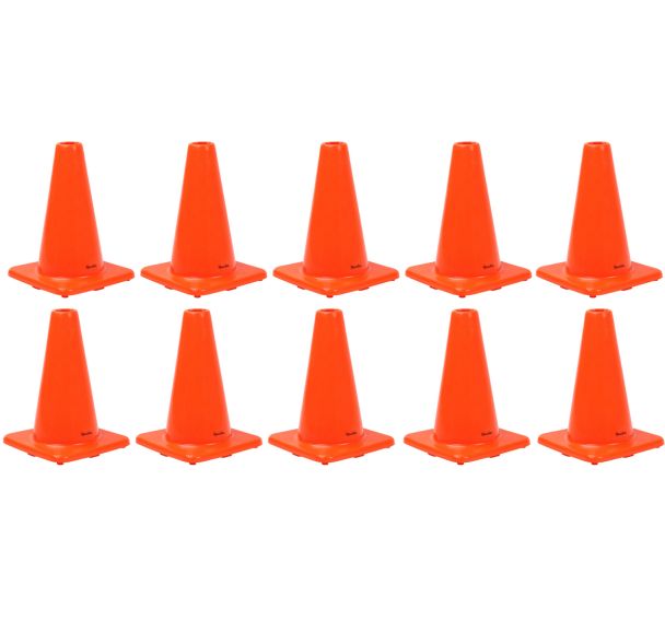 Lot de 10 Cône sans bande rétroréfléchissante 30 cm - Lot de 10