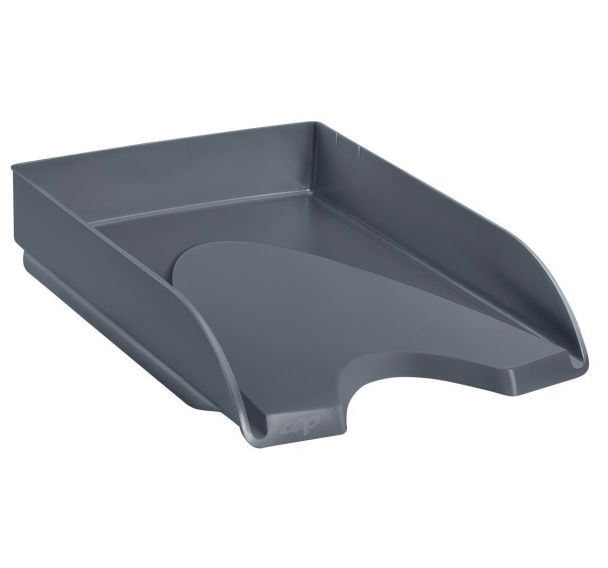 Lot de 10 Corbeille à courrier gris orage - CEP