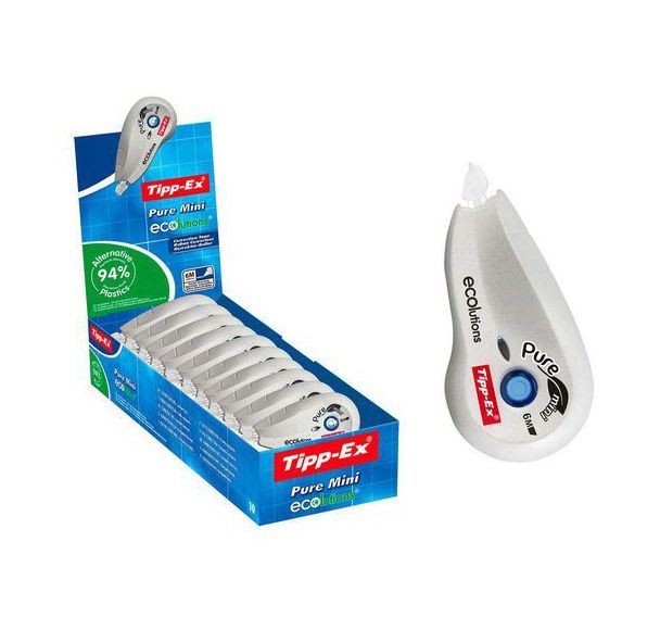 Lot de 10 Correcteurs Tipp-Ex Pure Mini ruban 6m x 5mm - BIC