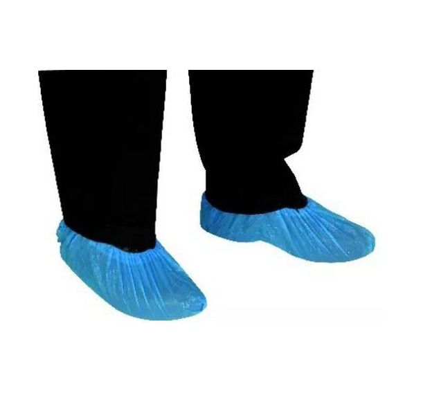 Lot de 10 Couvre chaussures polyéthylène - Bleu