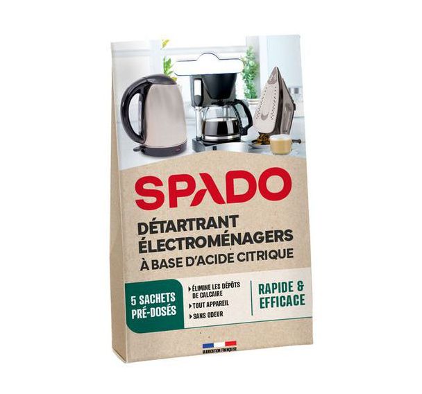 Lot de 10 Détartrant électroménager acide citrique - Spado