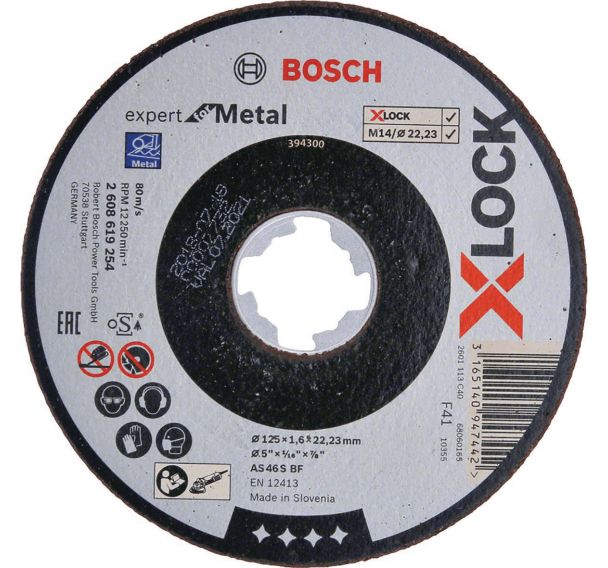 Lot de 10 Disques abrasifs X-LOCK Expert for Metal