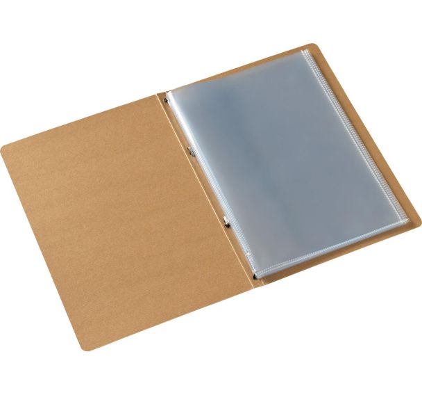 Lot de 10 Dossier de présenter avec 8 pochettes: marron:Kraft