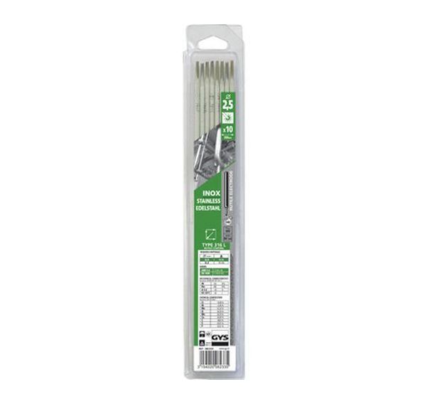 Lot de 10 Électrode - Pour inox - Ø 2,5 mm