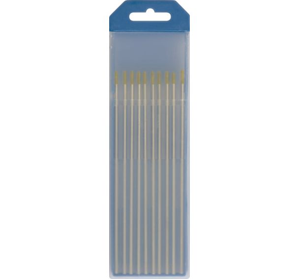 Lot de 10 Électrodes TUNGSTENE lanthane WL15 de diamètre 2,4 - or