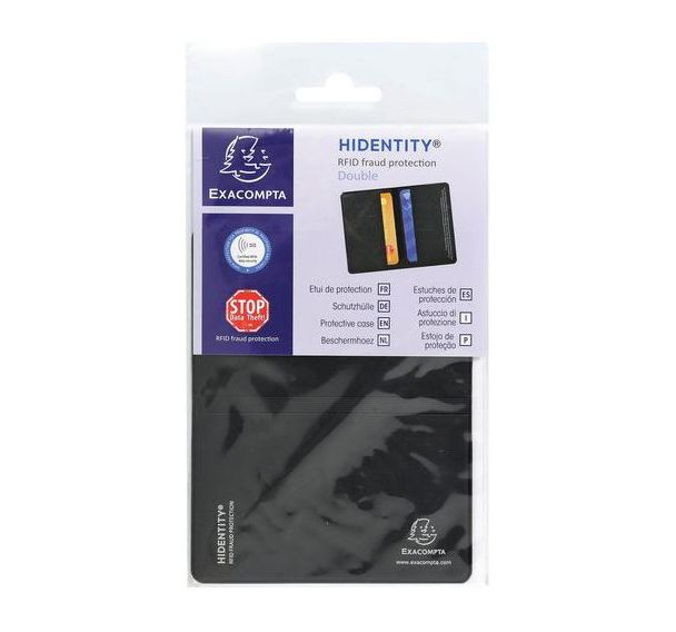 Lot de 10 Etui protection RFID Hidentity Double