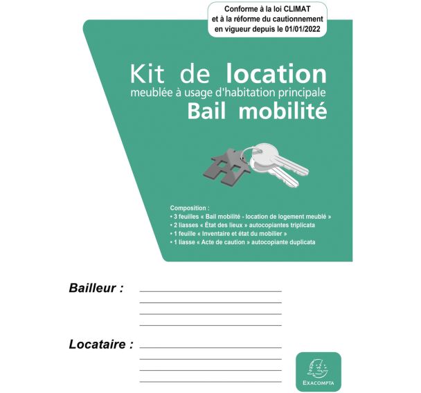 Lot de 10 Kit de location - Bail Mobilité