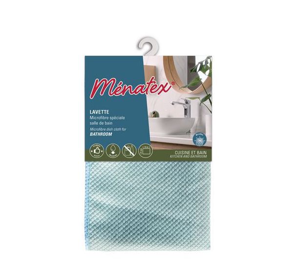 Lot de 10 Lavette microfibre spéciale salle de bain