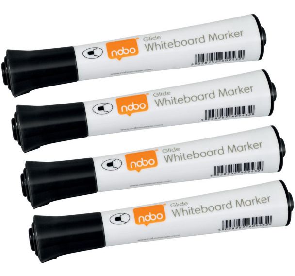 Lot de 10 Marqueurs pour tableaux Blancs Glide - Boite de 10 - Noir