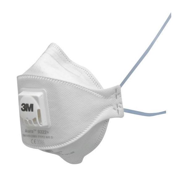 Lot de 10 Masque antipoussière 3M Aura FFP2 avec soupape série 9322+
