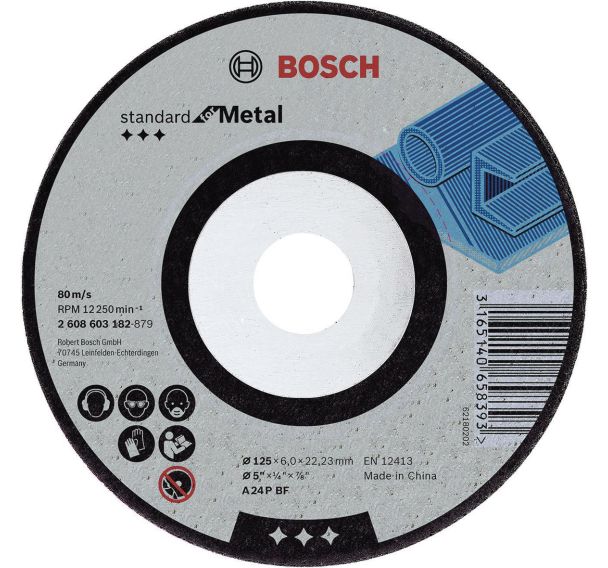 Lot de 10 Meule STD METAL 115x6x22MM DEPORTE