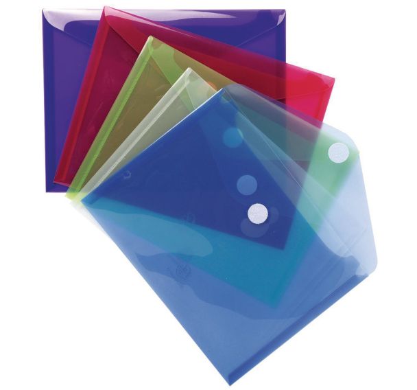 Lot de 10 Mini pochettes-enveloppes polypropylène - A5