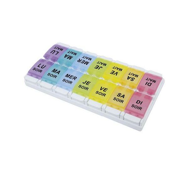 Lot de 10 Pilulier hebdomadaire matin / soir - Arvix