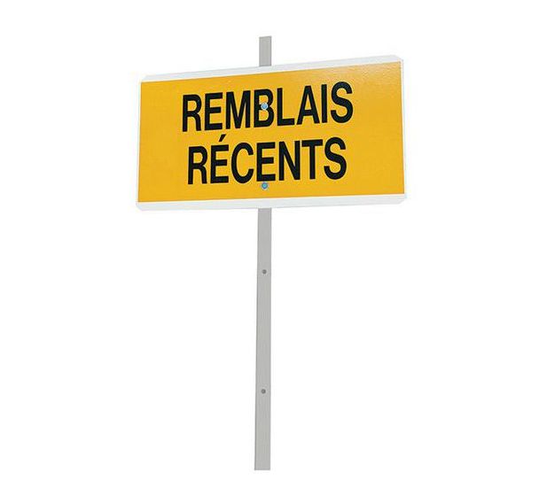 Lot de 10 Piquet Remblais Récents avec face rétroréfléchissante