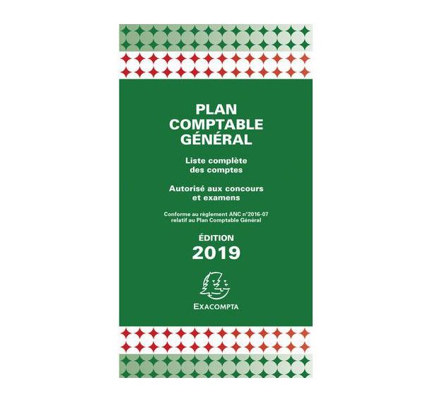 Lot de 10 Plan comptable général avec couverture plastique 17,5x9cm