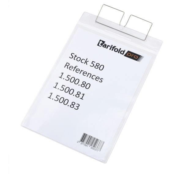 Lot de 10 Poche logistique à accrocher - portrait - A4