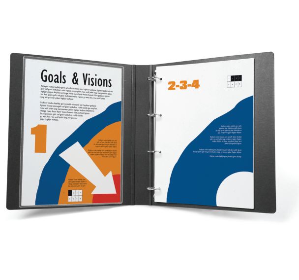 Lot de 10 Pochette adhésive A3 - permament - grand coté
