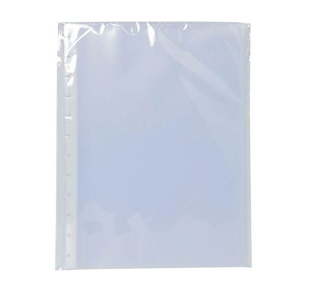 Lot de 10 Pochettes polypropylène grainé pour protège-documents à anneaux