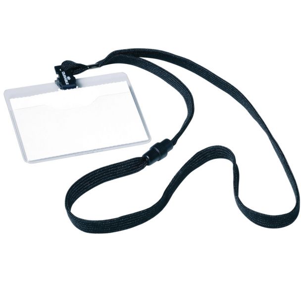 Lot de 10 Porte-badge avec lacet textile