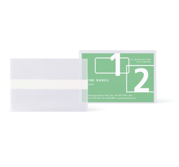 Lot de 10 Porte-cartes de visite biodégradable adhésif - 95 x 60 mm