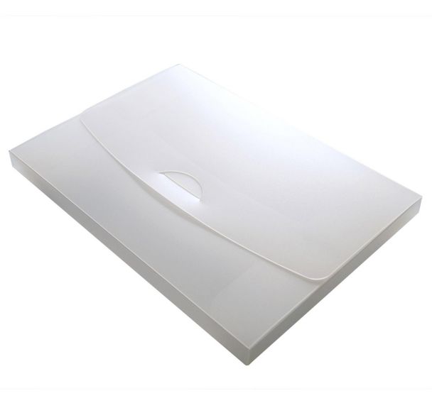 Lot de 10 Porte-document A4: 20 mm: clasp: transparent