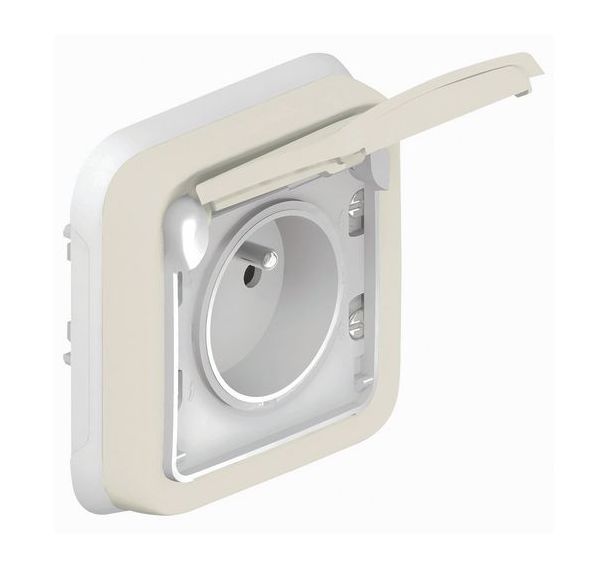 Lot de 10 Prise 2P + T F/B encastré Blanc