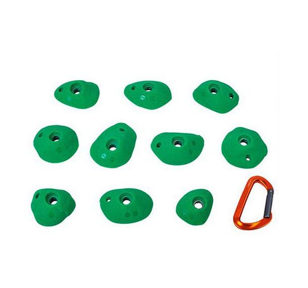 Lot de 10 Prises d'escalade - Entre Prises - Pulse Feet XS orange fluo