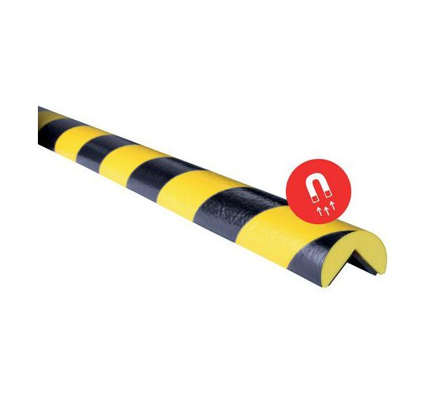 Lot de 10 Profilés Flexibles magnétiques Noir / Jaune. Type A 10x1 m