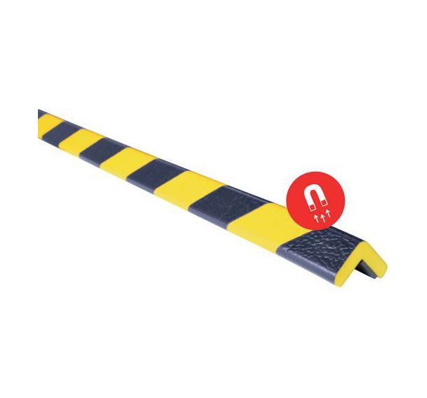 Lot de 10 Profilés Flexibles magnétiques Noir / Jaune. Type E 10x1 m