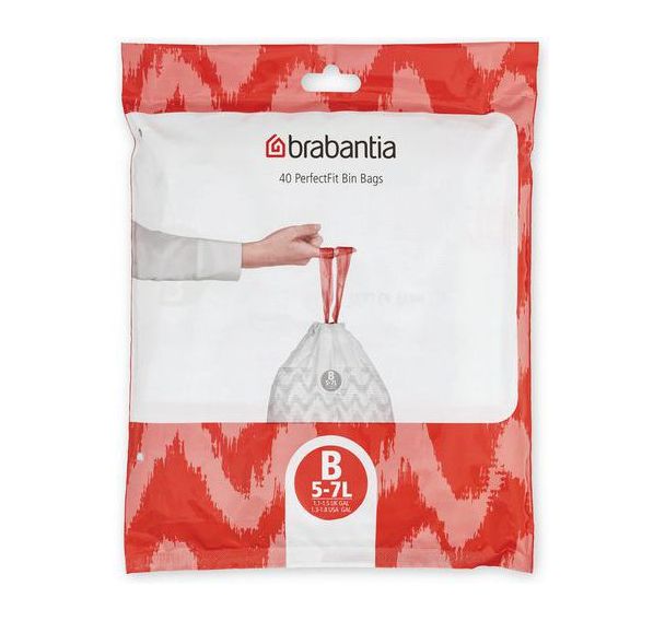 Lot de 10 Sac poubelle Code B 5-7L - 40 sacs - Brabantia