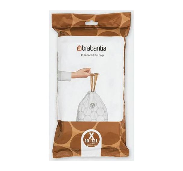 Lot de 10 Sac poubelle Code X 10-12L - 40 sacs - Brabantia