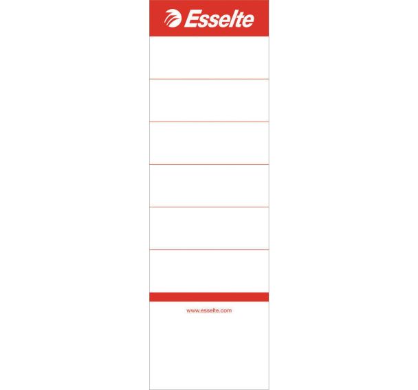 Lot de 10 Sachet 10 étiquettes pour classeur  - blanc - Esselte