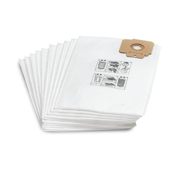 Lot de 10 Sacs filtrants non tissés pour aspiro-brosseurs CV